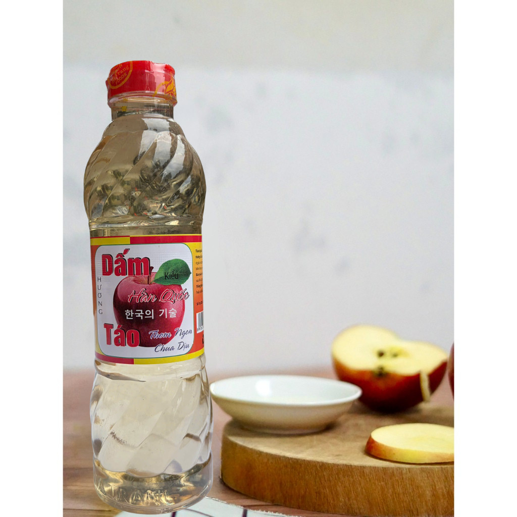 Giấm táo kiểu Hàn Quốc 470ml - trộn gỏi, trộn salad, nấu ăn, uống detox cơ thể, hỗ trợ tiêu hóa
