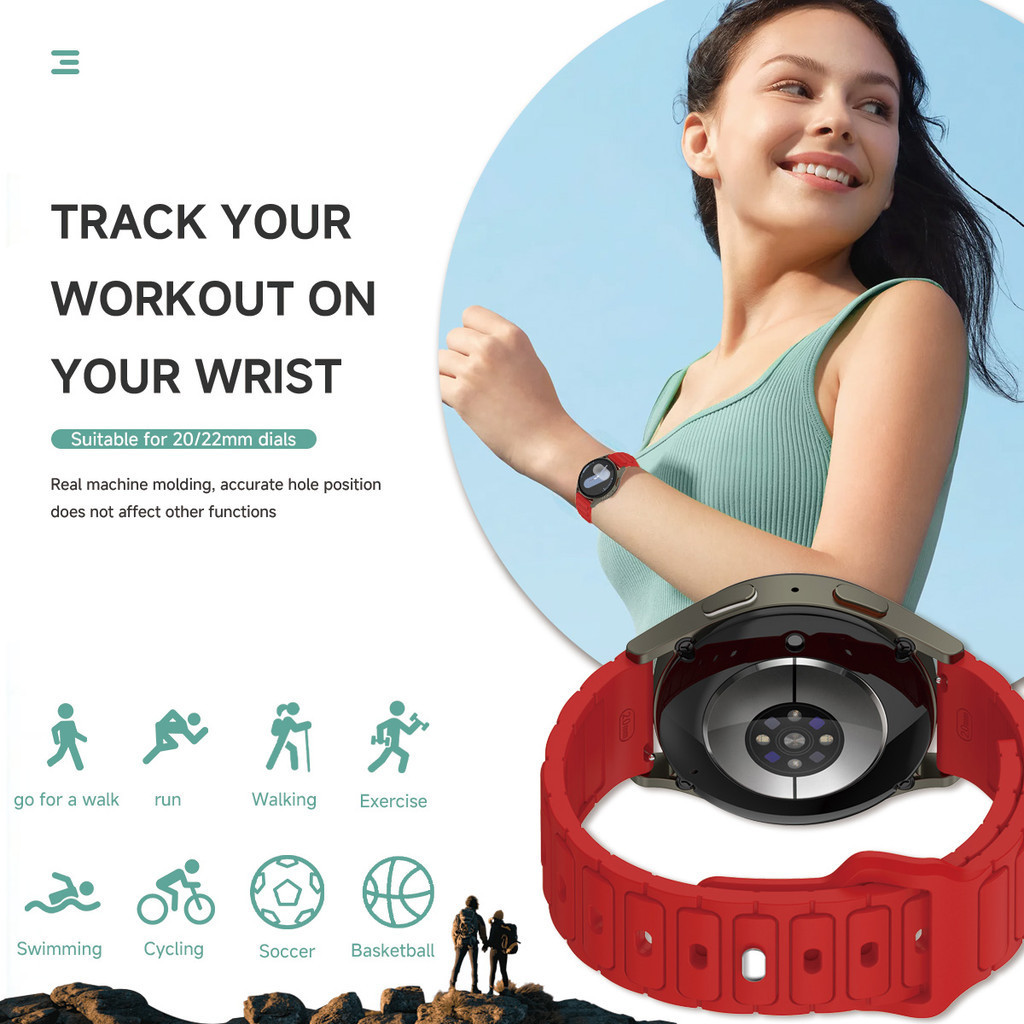 Ốp lưng silicon + dây đeo silicon cho Redmi Watch 5 Vỏ bảo vệ chủ động cho vòng đeo tay Watch 5 Lite