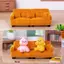 {BUDDI} 1 Chiếc Mô Hình Sofa Thu Nhỏ Màu Nâu Di Động Tỉ Lệ 1: 30 Để Trang Trí Nhà Búp Bê Nội Thất Phòng Khách Mini Giả Vờ Chơi Đồ Chơi {buddingenergy}