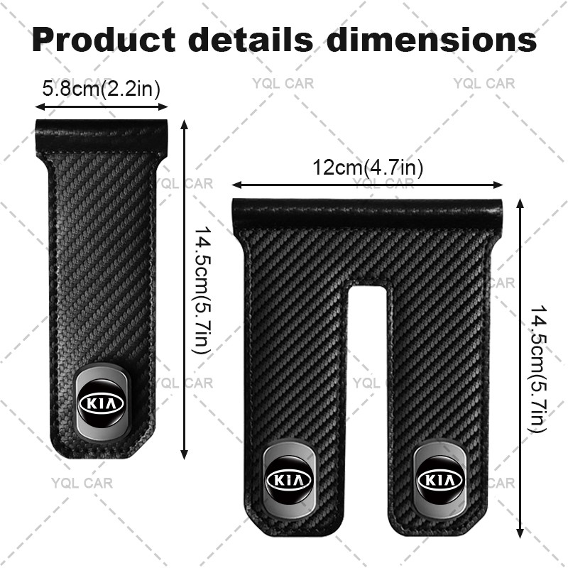 1 / 2 Chiếc Có Thể Gập Lại Xe Hành Khách Tổ Chức Móc Sợi Carbon Lưu Trữ Xe Móc Ẩn Cho Xe Kia Ceed Rio Sportage R K3 K4 K5 Sorento Cerato Optima