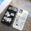 Doodle Butterfly Puss cho iPhone 17promax Soft Shell 1312 Mới 78plus Dễ thương