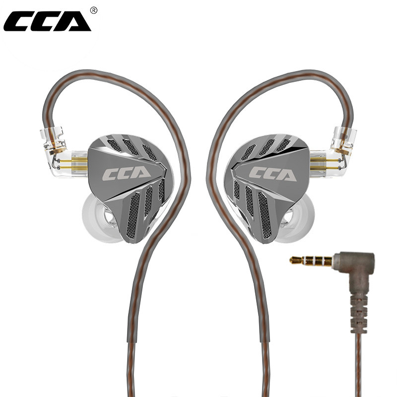 CCA Falcon Hifi Tai Nghe Trong Tai 2DD Trình Điều Khiển Năng Động Có Dây Stereo Âm Thanh Bass Trò Chơi Tai Nghe 2Pin Cáp Có Thể Tháo Rời