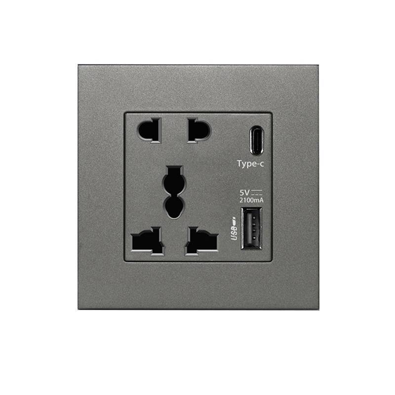 MUQV Nguồn Điện 2100MA USB Soet Bảng Điều Khiển Quốc Tế 13A Vương Quốc Anh Tường Loại C Giao Diện n