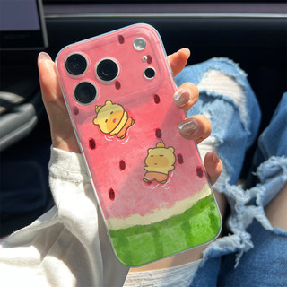 Ốp Điện Thoại Bể Bơi Dưa Hấu Cho IPhone 17 15 14 13 12 11 Promax, XR XS MAX 16PRO 16 Plus Ốp Silicon TPU Mềm Trong Suốt
