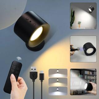Đèn Tường RGB LED Không Dây Cảm Ứng Xoay 360° Đèn Ngủ 3 Màu Trang Trí
