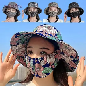 AqToCna 1 Cái Bốn Mùa Mặt nạ Bụi Mũ Unisex Buet Mũ Công Sở Nông Nghiệp Quà Tặng Có Mặt nạ Vành Rộng Mũ Người Cá AqToCna