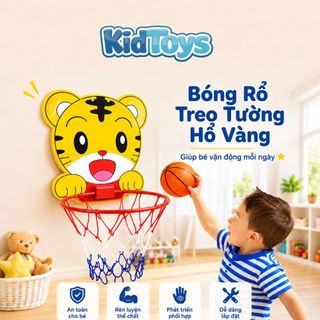 Bộ Bóng Rổ Mini Hình Ếch Xanh KidToys - Kèm Bóng Và Bơm Cho Bé Chơi Vận Động