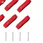Bộ dây chuyền và mỏ neo bóng chuyền bãi biển Bộ đánh dấu tòa án 800cm Dây Nylon màu đỏ cho bóng chuyền và cầu lông cát ngoài trời