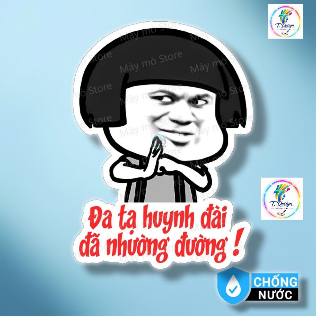 "Decal Xe Chống Nước 'Đa Tạ Huynh Đài Đã Nhường Đường' - Trang Trí Mày Mò Store"