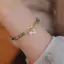 PNPIA- Nhẹ Sang Trọng Tre Khớp Đính Hạt Vòng Tay Nữ Vintage Phong Cách Trung Hoa sel Charm Vòng Tay Phụ Kiện Trang Sức Quà Tặng
