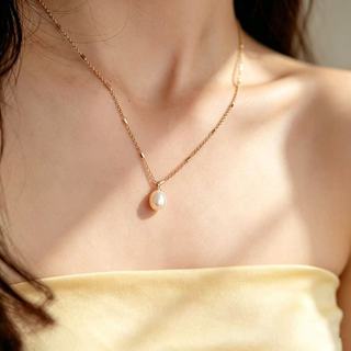 Vòng Cổ Phong Cách Pháp Giọt Nước Ngọt Ngọc Trai Vòng Cổ Dành Cho Nữ Đơn Giản Thanh Lịch Cực Dây Xích Đa Năng Cao Cấp Ánh Sáng Sang Trọng Vòng Cổ Xương Cổ