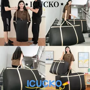 ICUCKO Tủ Quần Áo Tổ Chức, Di Chuyển Hành Lý Vải Túi Bảo Quản Quần Áo, Công Suất Lớn Hai Chiều Dây Kéo Hành Lý Gói Du Lịch Gia Đình