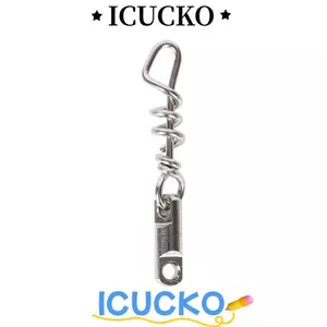 ICUCKO 5 CÁI Đầu nối câu cá, Kẹp xoay bằng thép không gỉ bằng đồng, Thùng chịu lực bạc cường độ cao
