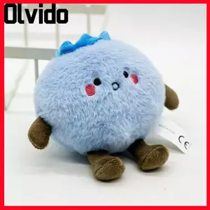 Đồ chơi nhồi bông OLVIDO Blueberry, Đồ chơi nhồi bông trái cây Series 14cm, Búp bê trái cây Squishy hoạt hình mềm mại dễ thương cho bé trai và bé gái