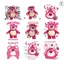 Combo logo gấu dâu lotso mini dễ thương dán trang trí xe máy, điện thoại, tủ lạnh, laptop cute