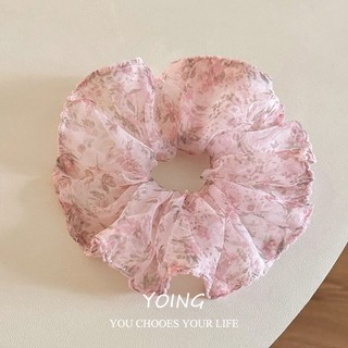 Yoing / Phong Cách Mới Cổ Tích Bầu Không Khí Gạc Hoa Scrunchy Buộc Tóc Phụ Kiện Tóc