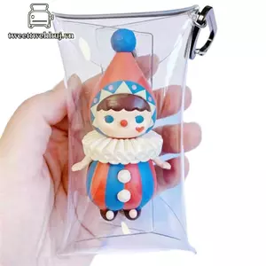 Tweeduj Mini Anime Búp Bê Hiển Thị Túi Trong Suốt Ví Đựng Tiền Xu Móc Khóa Mặt Dây Chuyền Túi Vuông Người Tổ Chức Chìa Khóa Lipsti Tai Nghe Túi Bảo Quản VN
