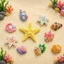 Set Charm Sao Biển Đại Dương Pastel Kawaii Resin DIY Gắn Dép Cute Jellyfish Mermaid Ocean Treasure 🐚⭐🌊