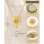 FANCIME "My Sunshine" Hoa hướng dương thả Citrine Vòng cổ bạc có thể xoay được