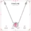 FANCIME "Spotlight" Thiết lập vòng cổ bạc Sterling tròn