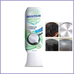 Pan Cleaner for Burn Marks Hoạt động nhanh Nhẹ nhàng với đầu bàn chải 200g Kem làm sạch vết bẩn đáy nồi cho mueadsyvn