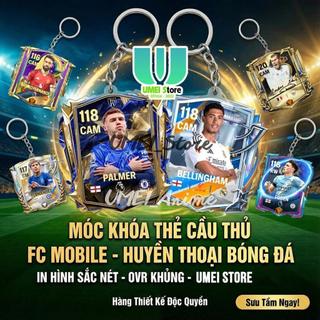 Móc Khóa FC Mobile Móc Khóa Bóng Đá Thẻ Cầu Thủ Messi, , Beckham, Torres, Mbappé... Sưu Tm- decor