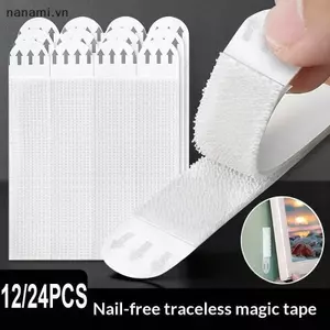 12 / 24 Bộ Dải treo tranh hai mặt Băng dính móc vòng để gắn khung ảnh Cố định DIY Trang trí tường Stiers [VN]
