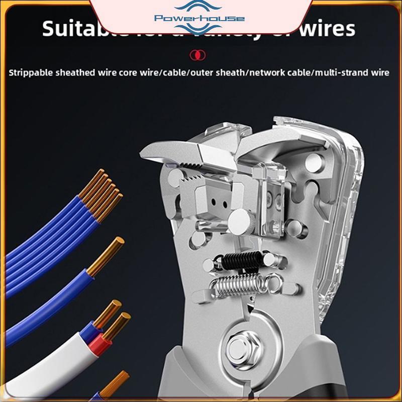 Kìm tuốt dây đa năng POWER Kìm uốn cáp có thể điều chỉnh 10-24 AWG cho xưởng bảo trì thợ điện.