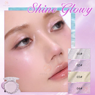 OLIBOLLA Light Sensation Kem có độ bóng cao ba chiều Mặt làm sáng ngọc trai mịn lấp lánh Phấn má hồng có độ bóng cao
