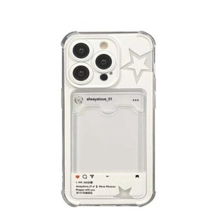 Dành Cho IPhone 17 16 15 14 13 12 11 Pro Max X XR XS Max 7 8 Plus Thời trang trắng sao thẻ túi điện thoại trường hợp