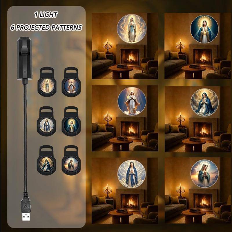 Springevenstar Mười Hai Mẫu Đèn Chiếu USB Tôn Giáo Trang Trí Phòng Ngủ Đèn Ngủ Cầu Nguyện Và Học Tập Springevenstar