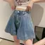 Quần short Denim eo co giãn mùa hè Quần năm điểm dành cho nữ