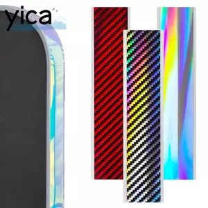 Băng bảo vệ khung YICA, Nhãn dán cạnh vợt Pickleball hấp thụ sốc phát sáng, Laser chống rơi thời trang lấp lánh chống trầy xước Pickleball Paddle Edge Tape Trang trí