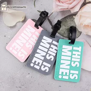 Cheenm ĐÂY LÀ MINE Nhắc Nhở Khẩu Hiệu Hoạt Hình Chữ Hành Lý Thẻ PVC Nội trú Thẻ Nhận Dạng Cho Du Lịch Máy Bay Hàng Không Thẻ Che-in VN