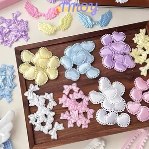 TMOY 10 Chiếc Hoạt Hình Dễ Thương Cánh Nơ Ngôi Sao Thẻ Trang Trí Ngọt Ngào DIY Handmade Kẹp Tóc Phụ Kiện Quà Tặng DIY May Chất Liệu TMOY