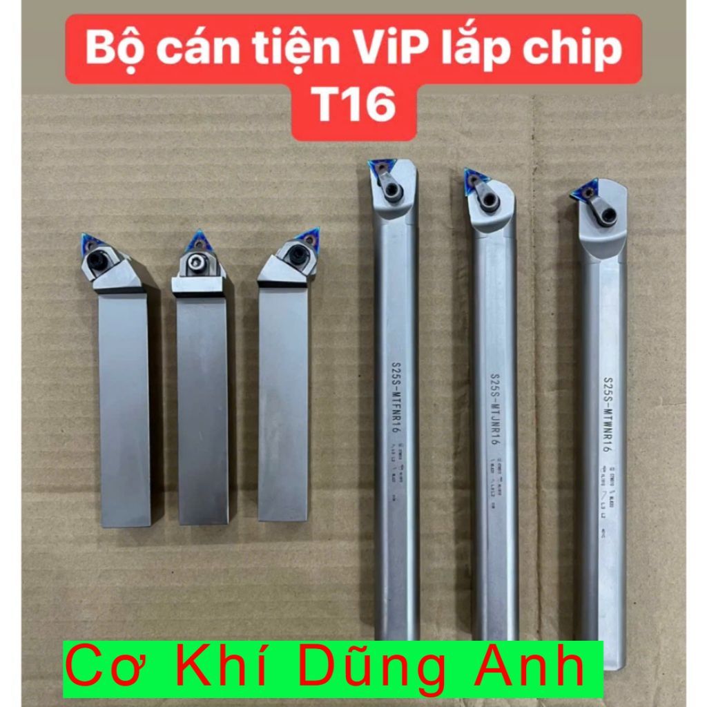 Bộ cán tiện lắp chip T16 -TNMG làm bằng thép-thép chống rung trắng tiện chống rung tốt và bền