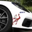 Ultraman Vui Xe Dán Tin Ánh Sáng Sáng Sáng Tạo Dễ Thương Hoạt Hình Xe Điện Xe Máy Phía Sau Tam Giác Cửa Sổ Miếng Dán Chống Thấm Nước 26.3.22