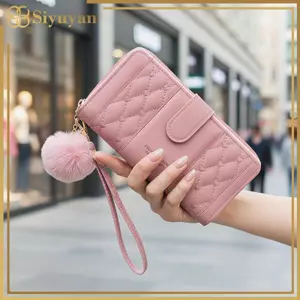 Ví dây kéo Siyuyan dành cho nữ có da PU và nhiều ngăn đựng thẻ VN