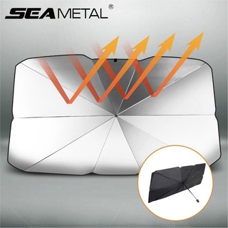SEAMETAL Dù Che Nắng Ô Tô Tự Động Mở Chống Nóng Chống UV Gập Gọn Cho Kính Lái Trước Nội Thất Xe Hơi