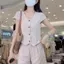 Bộ đồ thời trang phong cách mới mùa hè dành cho nữ Áo len Cardigan có nút thiết kế cao cấp Bộ đồ ngắn tay một bộ