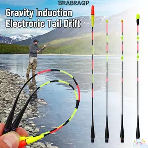 BRABRAAA 1 Đèn LED Câu Cá Thông Minh Phao, Cảm Ứng Dạ Quang Phao Điện Tử, Cắn Móc Thay Đổi Màu Sắc Siêu Nhạy Cảm Siêu Sáng Câu Cá Đêm Hàng Đầu Câu Cá