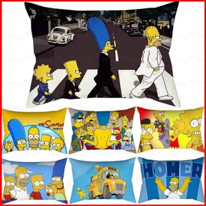 ST2 The Simpsons Hoạt Hình Gối Hình Chữ Nhật 30x50CM Sofa Phòng Ngủ Anime Bart Simpson Trang Trí Giường Đôi Gối