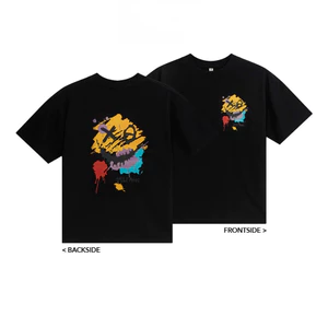 （Giao hàng 24h）Angela，JeJe Colorful XO Smile – Áo thun nam nữ tay ngắn form oversize cotton 220gsm họa tiết cá tính