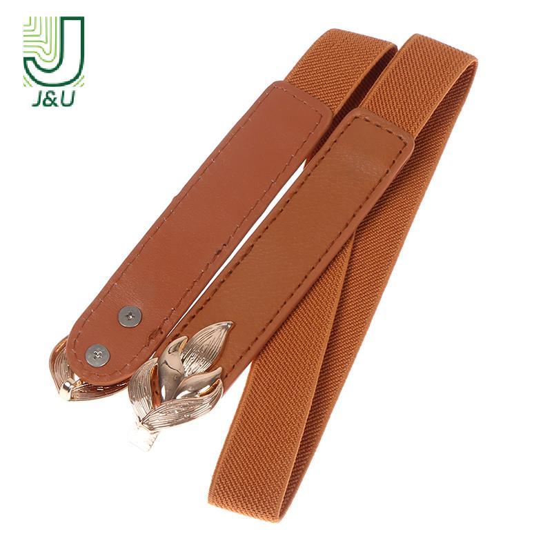[J & U-T] Thắt lưng thời trang nữ N Thắt lưng co giãn Dây thắt lưng Bule mỏng