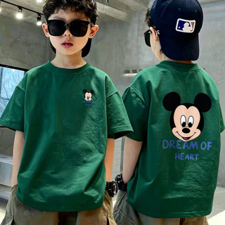 Áo thun trẻ em in Mickey cổ điển hot trend, vải thoáng khí phù hợp đi dã ngoại cuối tuần