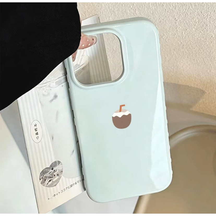 Ốp lưng in cà phê bánh chống sốc cho iPhone 17/16/15 Pro Max13/12/11 Pro