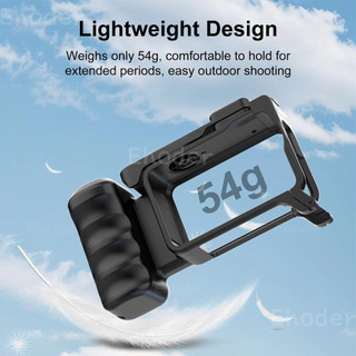 Dành Cho DJI Osmo Action 6 Nhựa Tay Cầm Camera Tay Cầm Dành Cho DJIOsmo Action6 Có Nút Shutter Phụ Kiện Di Động