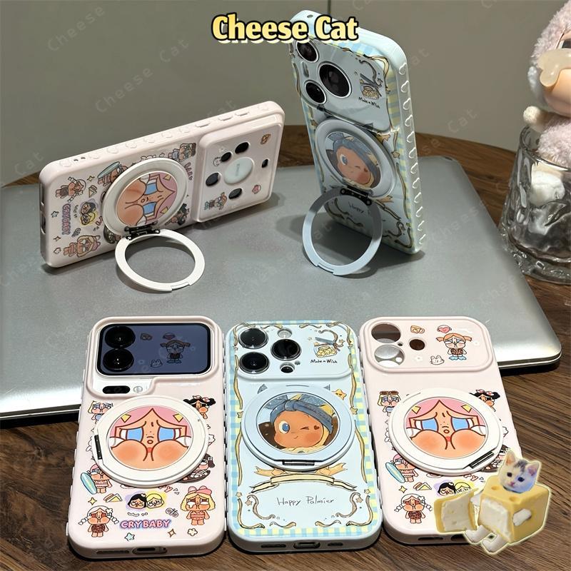 Giá đỡ điện thoại 360 độ Ốp điện thoại búp bê hợp thời trang cho iPhone Ốp cho iPhone 14 13 12 11 15 Plus 16 17 Pro Max