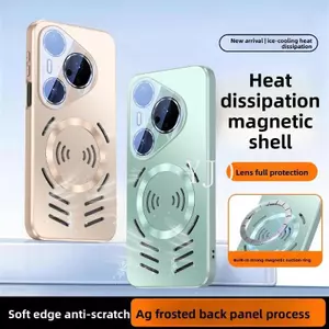 Ốp Lưng Cho Huawe Pura 80 Pro Pura70 Pro 70Pro + Mẫu Mới AG Matte Back Panel Bảo Vệ Ống Kính Từ Tính Tản Nhiệt Thu Hút Từ Tính Vỏ Điện Thoại Chống Rơi