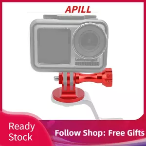 apill Universal Aluminium Oy Đế dành cho máy ảnh hành động Giao diện phụ kiện máy ảnh thể thao 1/4in S đa năng Tương thích với nhiều loại áo ngực Bạc Ay (Đỏ)